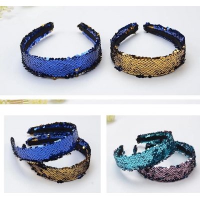 Fashion Trend Style Hair Band Double-Sided Sequined Hair Band